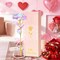 Mothers Day Mom Gifts for Women Grandma, Artificial Forever Birthday Flowers Galaxy Glass Eternal Roses with Heart Shaped Crystal Vase, Mother's Day Anniversary Wedding Rose Gifts for Wife Sister